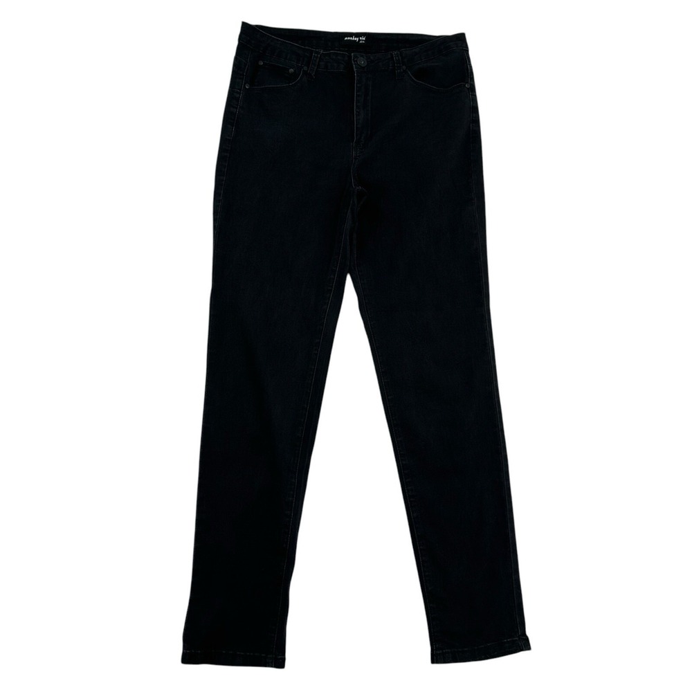 Monkey Ride Jeans Womens 15/32 Black High Rise Straight Leg Denim P6004C Gothic